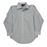 Ralph Lauren Striped Shirt - Large Blue Cotton