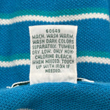 Izod Striped Polo Shirt - Medium Blue Cotton