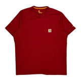 Carhartt T-Shirt - Large Red Cotton
