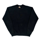 90S Blank Fruit Of The Loom Sweatshirt - Medium Black Cotton Blend