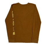Carhartt Graphic Long Sleeve T-Shirt - Large Brown Cotton