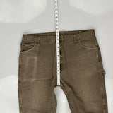 Dickies Carpenter Trousers - 38W 28L Brown Cotton