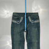 Dolce & Gabbana Spellout Jeans - 37W 32L Blue Cotton