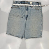 Levis Denim Shorts - 34W 11L Light Wash Cotton