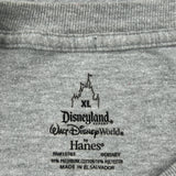Walt Disney World Disney Cartoon T-Shirt - XL Gray Cotton Blend