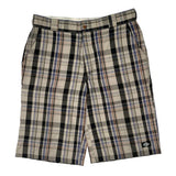 Regular Fit Dickies Checked Shorts - 34W 13L Beige Cotton