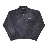 Polo By Ralph Lauren Tie-Dye 1/4 Zip - Large Gray Cotton