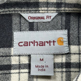 Carhartt Checked Flannel Shirt - Medium Black & White Cotton