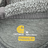 Carhartt Spellout Hoodie - Medium Grey Cotton Blend