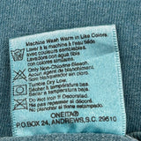 Oneita Single Stitch T-Shirt - Large Blue Cotton