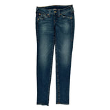 True Religion Skinny Jeans - 30W UK 8 Blue Cotton