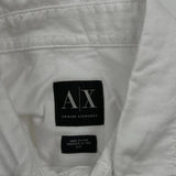 Armani Exchange Short Sleeve Shirt - Small White Cotton