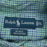 Blake Ralph Lauren Checked Shirt - XL Green Cotton