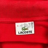 Vintage Lacoste Polo Shirt - Medium Red Cotton