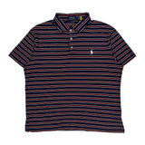 Polo By Ralph Lauren Striped Polo Shirt - Large Navy Cotton