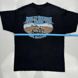 Harley Davidson Graphic T-Shirt - Medium Black Cotton