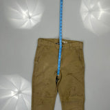 Carhartt Trousers - 28W 30L Khaki Cotton Blend