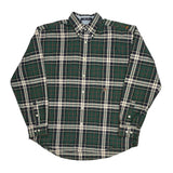 Tommy Hilfiger Checked Shirt - Large Green Cotton