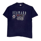 Single Stitch Anvil Graphic T-Shirt - XL Navy Cotton
