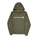 Carhartt Hoodie - Medium Green Cotton Blend