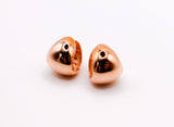 Italian Rose Gold Peanut-Shaped Earrings