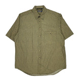 Nautica Short Sleeve Shirt - Large Yellow Cotton