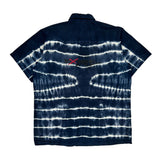 X-Mail Short Sleeve Shirt - Large Blue Cotton