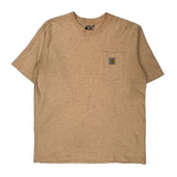 Carhartt T-Shirt - Large Beige Cotton