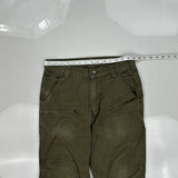 Carhartt Double Knee Carpenter Pants - 30W 32L Green Cotton