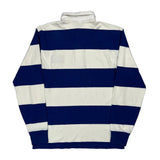 Sport-Tek Striped Rugby Shirt - Medium Blue Cotton
