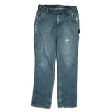 Carhartt Double Knee Carpenter Jeans - 32W 33L Light Wash Cotton Blend