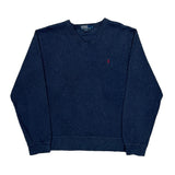 Polo By Ralph Lauren Sweater - Large Blue Cotton