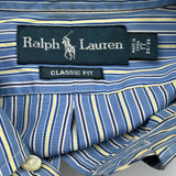 Ralph Lauren Striped Shirt - XL Blue Cotton