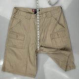 Chaps Ralph Lauren Cargo Shorts - 36W 9L Beige Cotton
