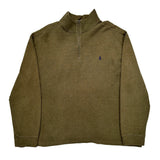 Polo By Ralph Lauren 1/4 Zip - 2XL Green Cotton