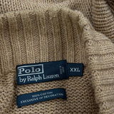 Polo By Ralph Lauren 1/4 Zip - 2XL Beige Cotton