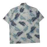 Sideout Floral Hawaiian Shirt - Large Blue Cotton
