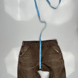 Carhartt Double Knee Carpenter Trousers - 34W 30L Brown Cotton