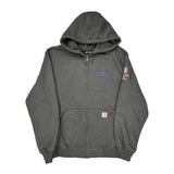 Rain Defender Carhartt Hoodie - Large Gray Cotton Blend