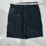 Dickies Cargo Shorts - 32W 9L Black Cotton Blend