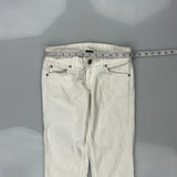 Armani Exchange Graphic Jeans - 26W UK 4 White Cotton
