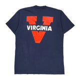 Single Stitch Virginia Fruit Of The Loom College T-Shirt - XL Navy Cotton