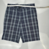 Dickies Checked Shorts - 36W 10L Blue Cotton
