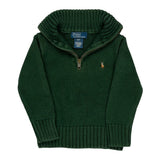 Age 2 Polo By Ralph Lauren 1/4 Zip - 2XS Green Cotton