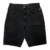 Paco Studded Denim Shorts - 36W 12L Black Denim