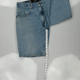 Silver Tab Levis Baggy Denim Shorts - 34W 10L Light Wash Cotton