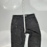 Carhartt Double Knee Carpenter Trousers - 30W 32L Black Cotton
