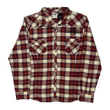 Harley Davidson Checked Flannel Shirt - Large Brown Cotton