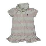 Age 18 Months Ralph Lauren Striped Dress - 3XS Pink Cotton