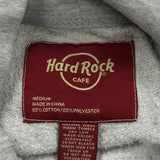 Hard Rock Cafe Graphic Hoodie - Medium Grey Cotton Blend